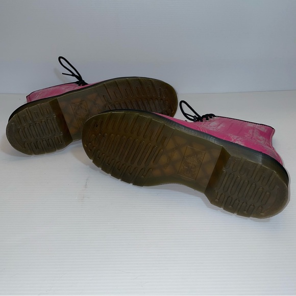 Dr. Martens AirWair Combat boots Pink w/Silver brush strokes 💞 - Picture 8 of 12